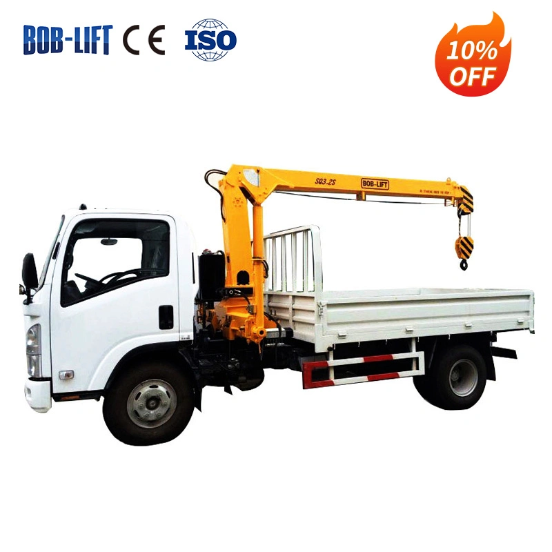 Customized Hydraulic Telescopic Boom Mini Cranes Truck Mounted Cranes 3 Ton in China