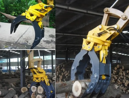 Pinza per legno meccanica per escavatore idraulico