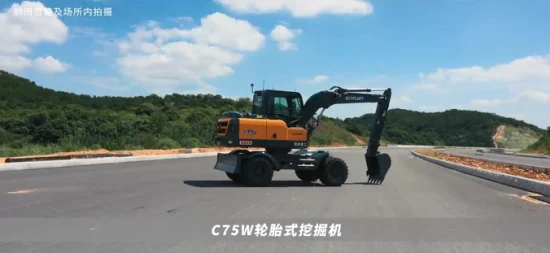 Xinyuan XYC75WYT Escavatore idraulico da 7 tonnellate Escavatore gommato con esperienza Fornitore della Cina